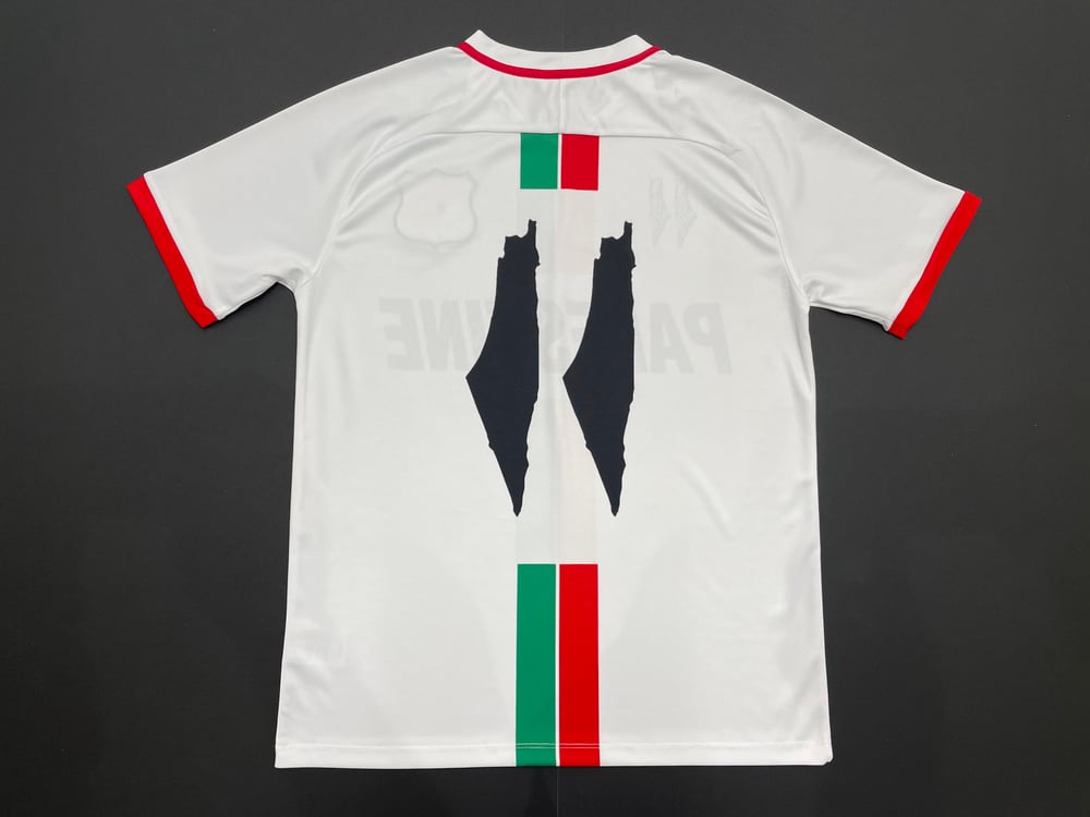 Palestine White Centre Striped (Red/Green) Football Shirt