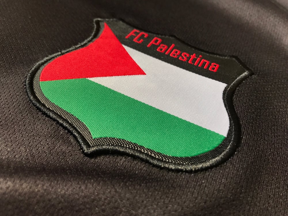 Palestine Black Centre Striped (Red/Green English) L/S Football Shirt